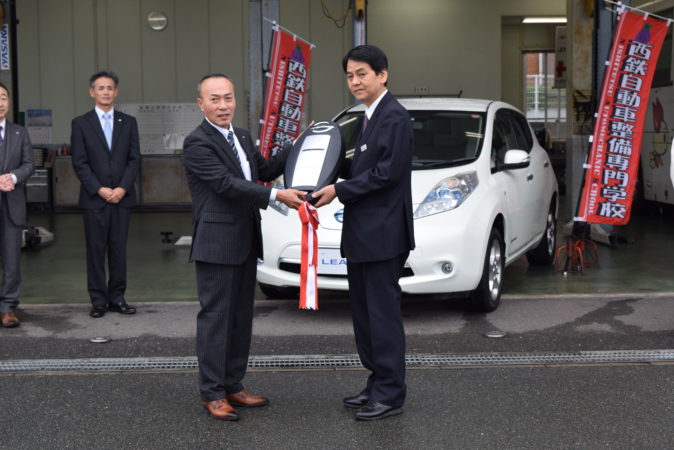 日産「リーフ」の寄贈式！！
